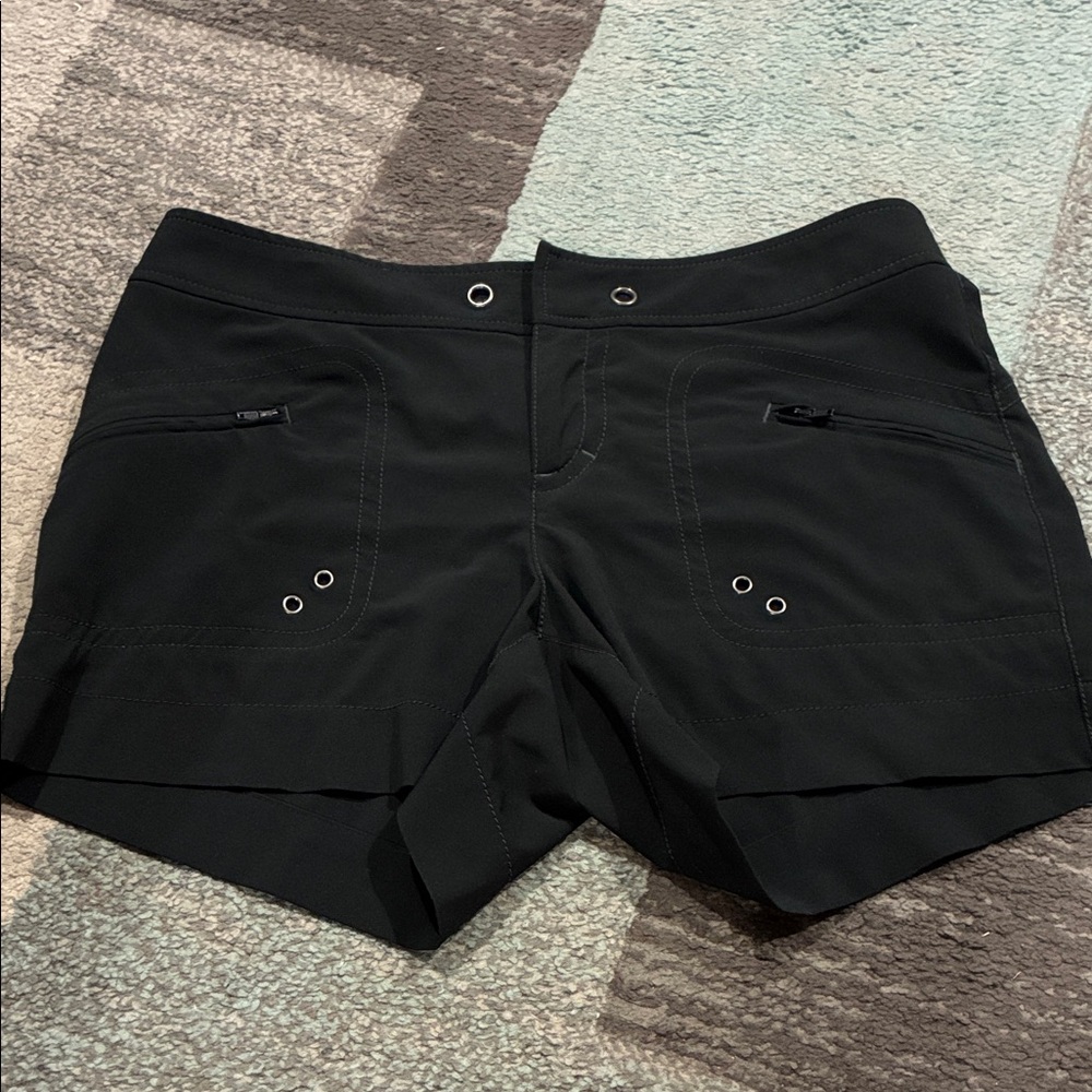 Athleta Black Athletic Shorts with Zip Pockets